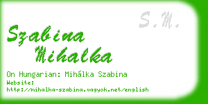 szabina mihalka business card